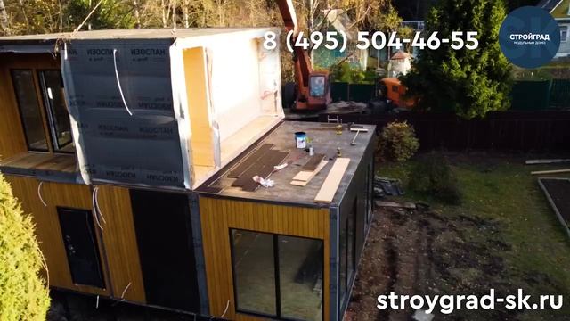 Сборка модульного дома. Компания Stroygrad-sk.ru