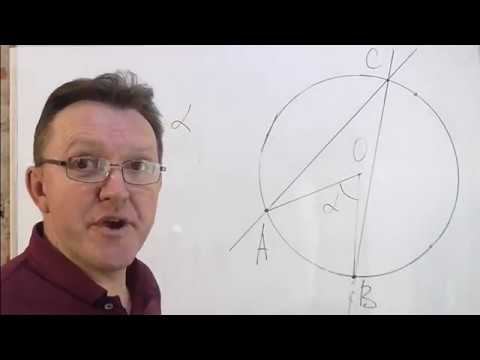 Вписанный угол, частный случай.