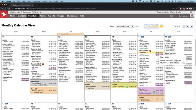 Aladtec Online Scheduling & Workforce Management For Law Enforcement - Oct 2021 Edition