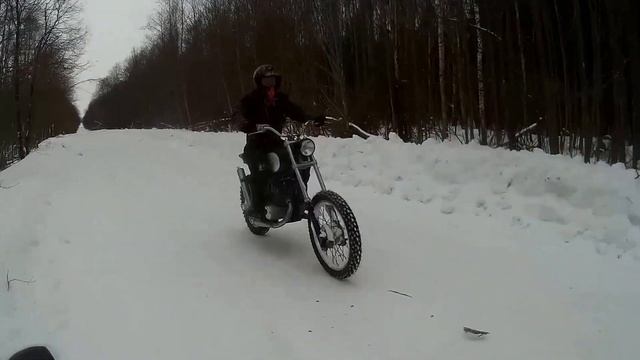 Зимний выезд. Иж scrambler.