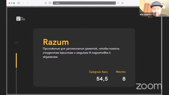 Результаты экспертного отбора HSE Startup Cup