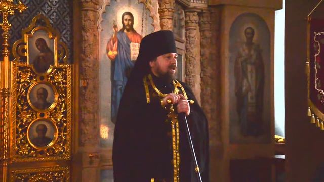 Старая Ладога. Прощеное воскресенье. Никольский мужской монастырь. Проповедь настоятеля