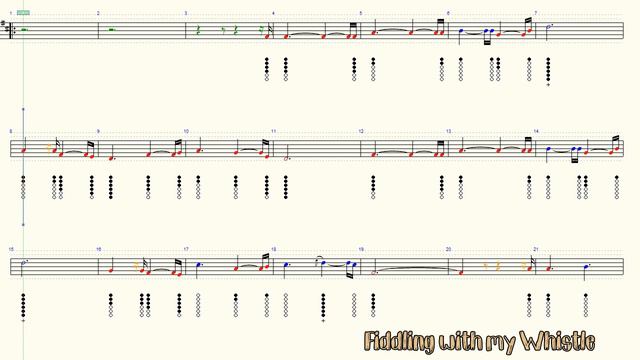 Christmas Song - Christmas Carol - Tin Whistle - Play Along Tab Tutorial