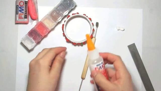 КЛУБНИЧНЫЙ БРАСЛЕТ ИЗ ПОЛИМЕРНОЙ ГЛИНЫ / Strawberry Bracelet Polymer Clay