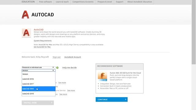 Downloading Student Autodesk Software