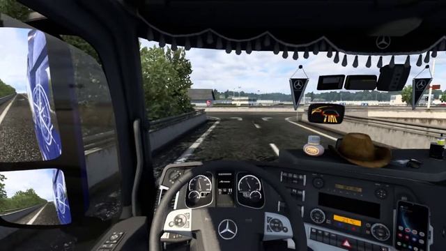 ETS2 1.44 Promods 2.61 Mercedes MP4 Actros Swansea-Heilbronn #ets2 #mercedes #krone