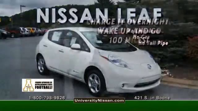 University Nissan - NISSAN LEAF - 100% Electric Vehicle - John Cook General Manager