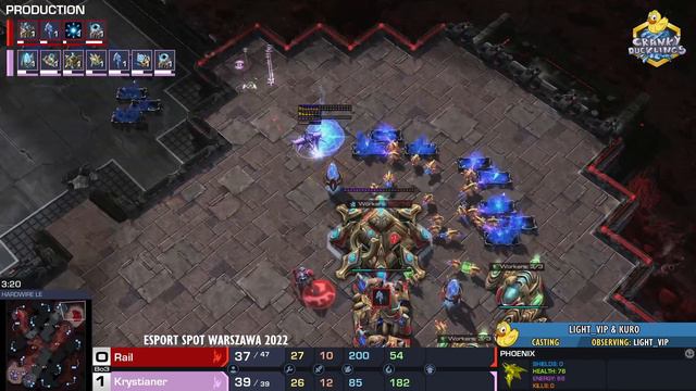 Krystianer Vs Rail - PvP | ESPORT SPOT Warszawa 2022 | Polish LAN StarCraft 2 Tournament