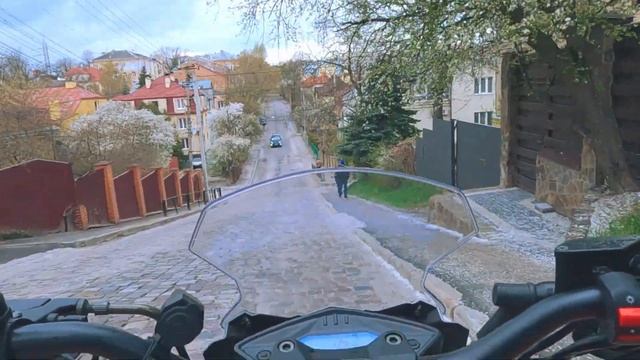 Залізні води - Левандівка. По Львову на Tekken 250 X-drive в квітні 2022 р. Україна на мотоциклі