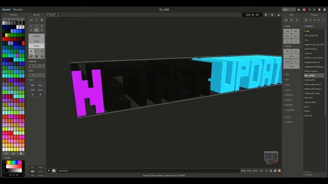 Minecraft Logo Model - Nether Update Edition