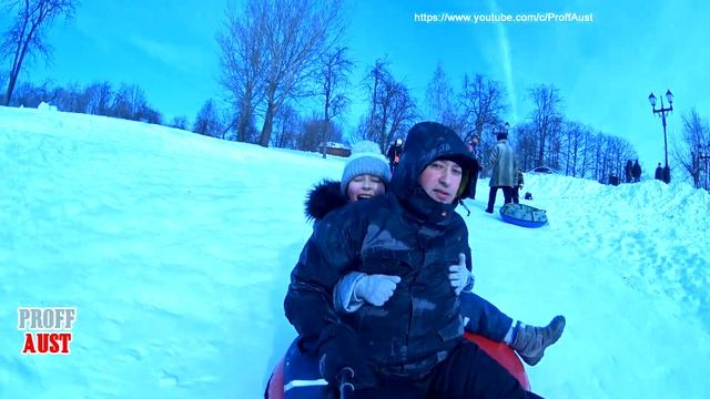 Опасные забавы. Как нельзя кататься на ватрушке!