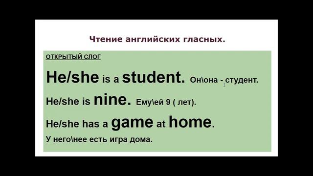 Учимся читать гласные. Открытый и закрытый слог.