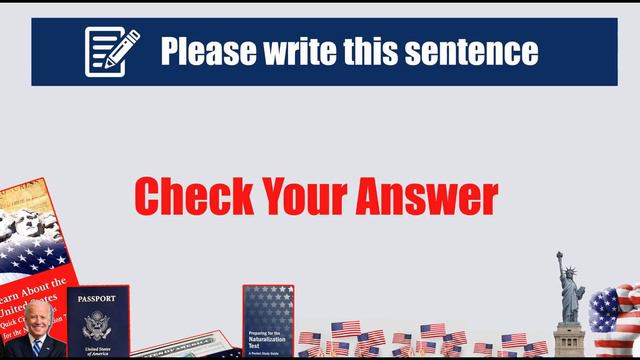 [2024 Version] U.S Citizenship English Reading And Writing Test/Official Sentences