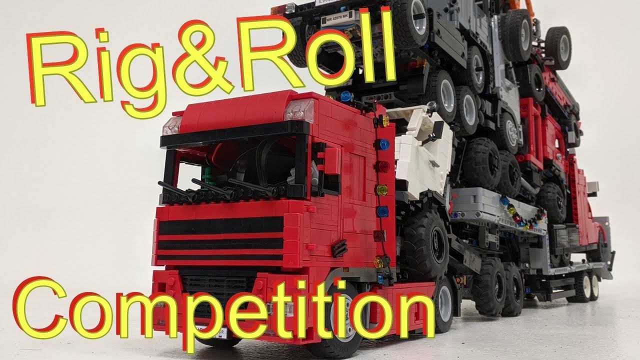 Lego RigRoll и RockLoad Competition соревнование грузовиков и погрузчиков