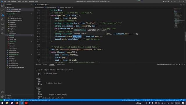 Nand2Tetris Project 06 (Part4) Implementation Of The Top-level Module Of Hack Assembler In C++
