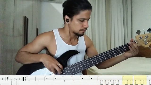 Death - Scream Bloody Gore (Bass Cover + Play Along Tabs) (Instrumental)