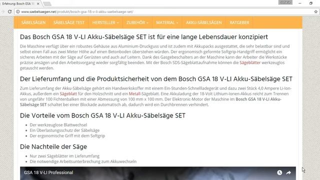 Akku Säbelsäge Bosch Gsa 18 V Li SET | Infos, Tipps Und Testsieger | SaebelSaegen.net