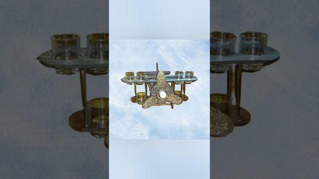 Подарок для летчика, самолёт - мини-бар,моя работа, декупаж.С днём военно-воздушных сил!