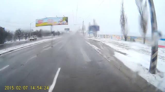 Участок дороги через село Укромное