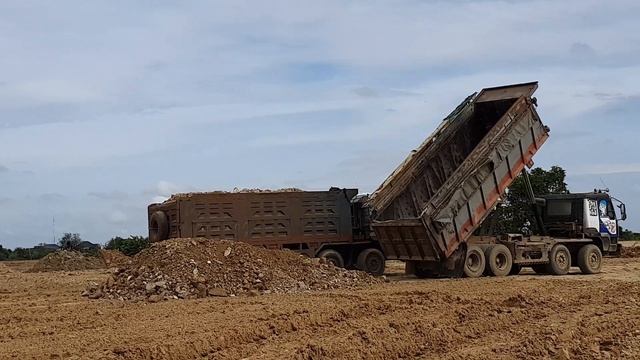 VT Machines Channel | Dump Trucks Transporting Soil For Road Construction Bolldozer Pushing Ep [33]