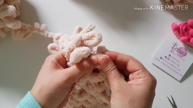 طريقة شال بنشو بخيط اليزا بوفي // Making Poncho With Alize Puffy