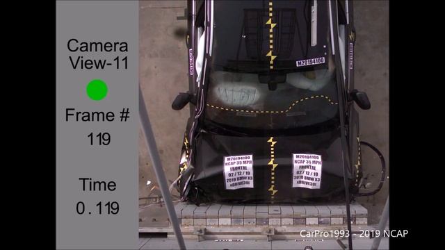 2018-2021 BMW X3 (xDrive30i - G01) NHTSA Frontal Impact