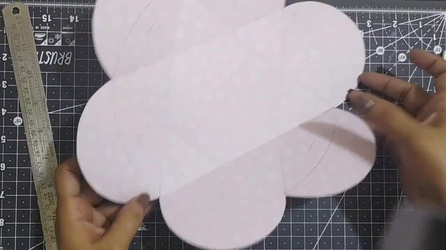 Flower Card Envelope, No Compass, Free Template