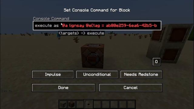 Minecraft /execute Command