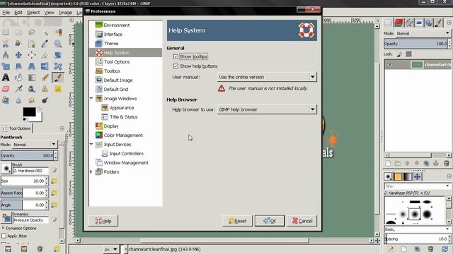 Themes & Help System - Preferences - GIMP 2.8 Beginners' Guide Ep9