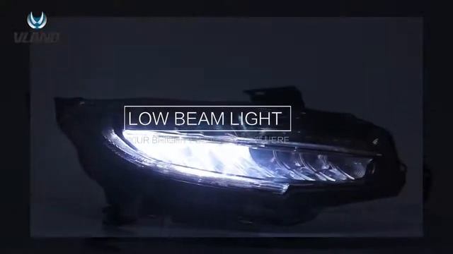 VLAND LED Headlights For Honda Civic 2016-2020 Sedan / Coupe / Hatchback With Sequential Turn Signa