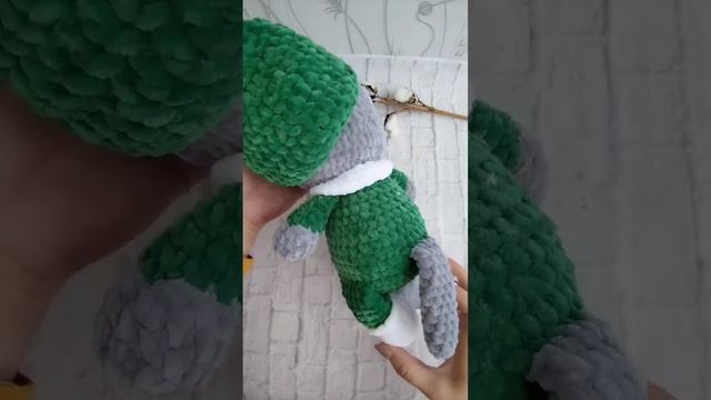 Котик в пижаме вязаный крючком #амигуруми #плюшевыеигрушки #cat #crochettoys #коткрючком #котики