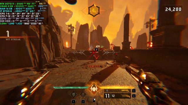 Metal: Hellsinger Demo | RTX 3070 Ti | I7 8700K | 1440p | Ultra