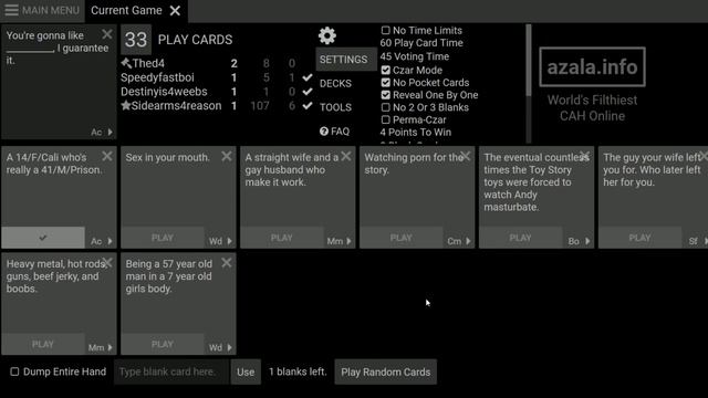 Ketchup Bottle Pre-Come! - Cards Against Humanity With The Crew!