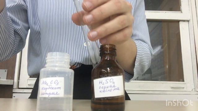 Качественная реакция карбонат натрия+серная кислота