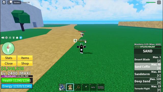 New Combo Blox Fruit Sand Main (Spikey Trident And God Human)