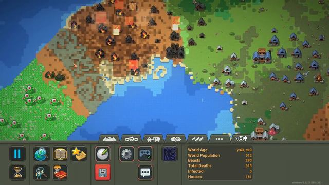 Humans Surrounded By All 4 Tumors! - WorldBox