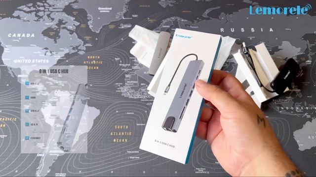 Lemorele - 4 Port USB HUB / 7 In 2 MacBook / 8 In 1 Usb C HUB