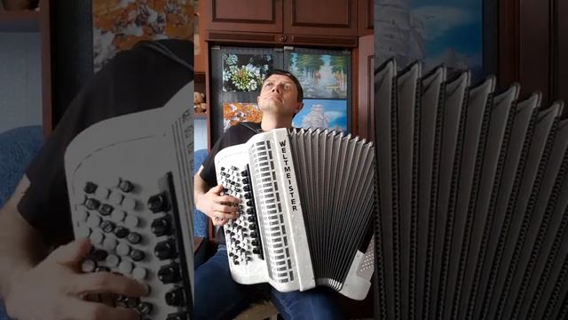 Белые розы на баяне. Вариант игры левой руки.