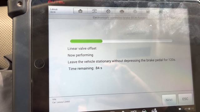 Lexus 460 code C1345 Linear solenoidvalve offset learning not performed