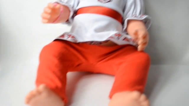 Кукла пупс украинский белый костюмчик 9 предметов 8 функций