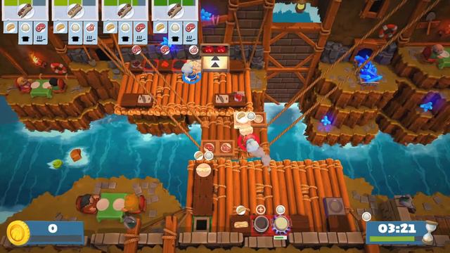 Overcooked 2 Уровень 3-6. 3 звезды, 2 игрока. Co-op