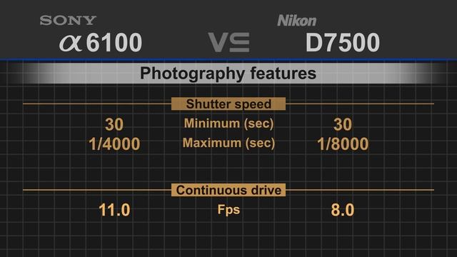 Sony Alpha A6100 Vs Nikon D7500