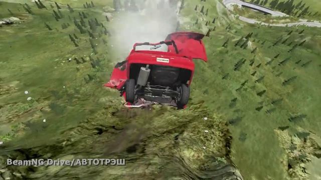 024 Эпические прыжки на скоростном автомобиле – BeamNG Drive _ АвтоТРЭШ