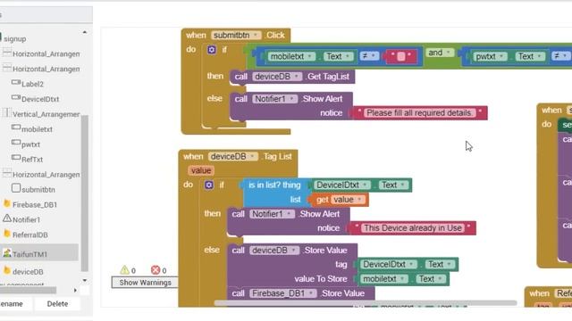 Device Already Registered, Thunkable One Device One Account User Login And Signup App Creation