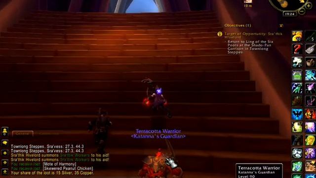 WoW MoP Quest - Target Of Opportunity: Sra'thik Hivelord