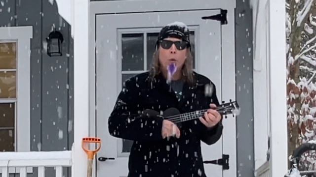 Little Grass Shack on a Kala Waterman Ukulele in a Nor' Easter Snowstorm