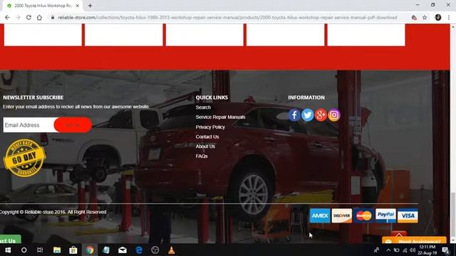2000 Toyota Hilux Workshop Repair Service Manual PDF Download