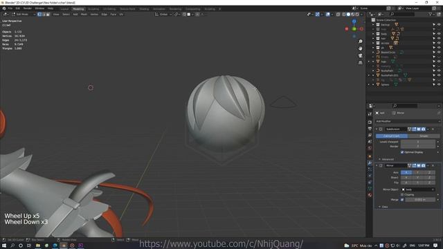 Blender Easy Make Anime Hair With Curves and Hair Material (ENG SUB) | Nhij Quang