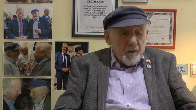 Nearly 100 Year Old  Kindertransport Holocaust Survivor From Germany, Walter Bingham