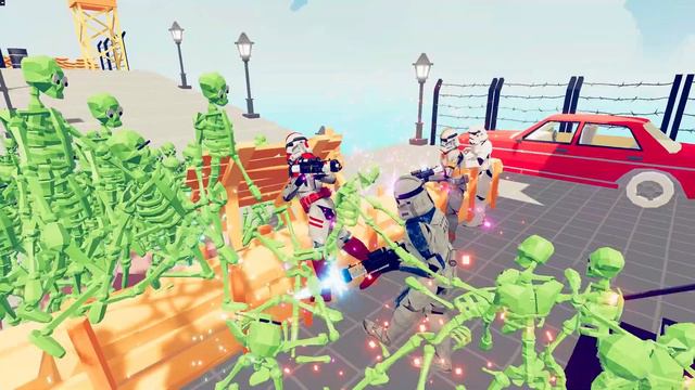 Zombie 100 Units Vs Starwars - Totally Accurate Battle Simulator TABS